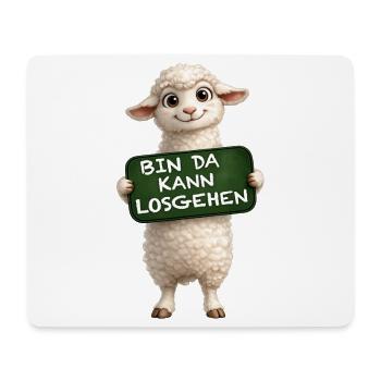 Mutiges Lamm Schildmotiv - Mousepad (Querformat) - Weiß - Vorne
