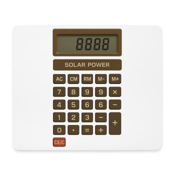 Calculateur d’énergie solaire rétro - Tapis de souris (format paysage) - blanc - Devant