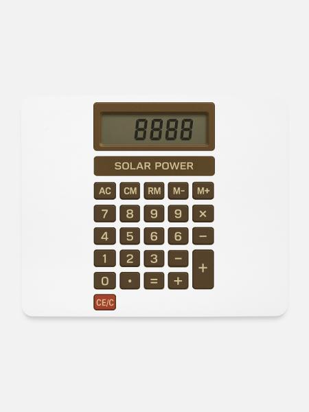Solar Power Calculator Retro - Mouse Pad (horizontal) - white