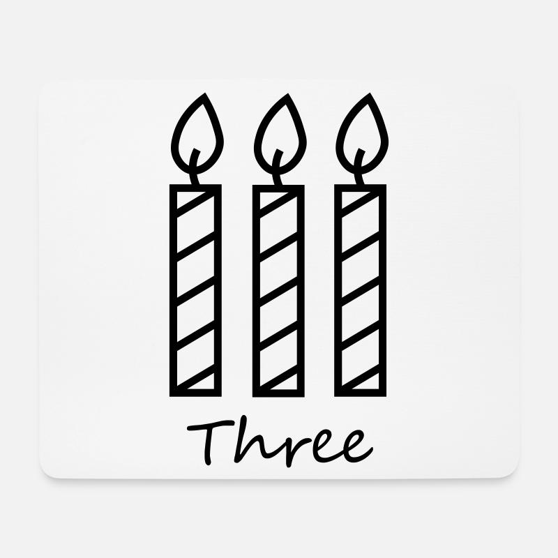 Three candles - Mouse Pad (horizontal) - white