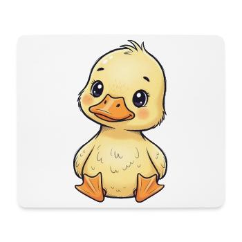 Süßes Küken-Cartoon auf Stoff - Mousepad (Querformat) - Weiß - Vorne