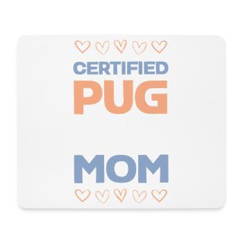 Zertifizierte Pug-Mama - Mousepad (Querformat) - Weiß - Vorne