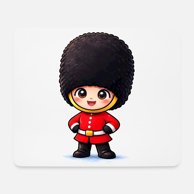 Niedlicher London Palastwächter Cartoon - Mousepad (Querformat) - Weiß