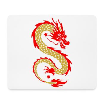 Golden Dragon Flame Emblem - Mouse Pad (horizontal) - white - Front