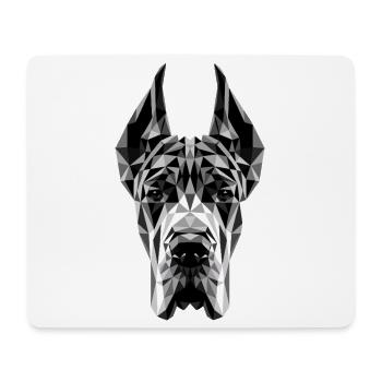 Deutsche Dogge Hatzrüde Saupacker Große Doggen - Mousepad (Querformat) - Weiß - Vorne