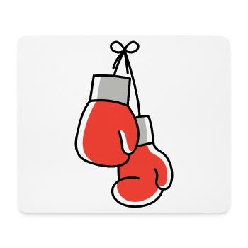 Icône des gants de boxe - Tapis de souris (format paysage) - blanc - Devant