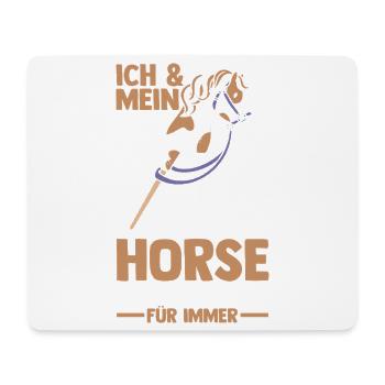 Steckenpferd Hobbyhorse Hobby Horsing - Mousepad (Querformat) - Weiß - Vorne
