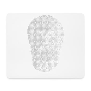 Plato Halftone Portrait - Mouse Pad (horizontal) - white - Front