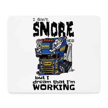 1477_i_dont_snore-M_TRUCK - Mouse Pad (horizontal) - white - Front
