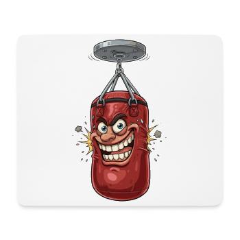 Laughing Punching Bag Cartoon - Mouse Pad (horizontal) - white - Front