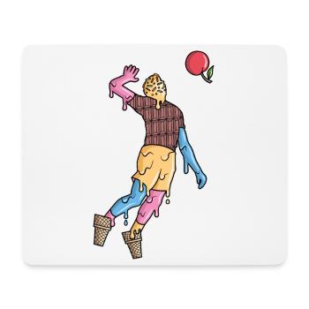 Volleyball Spieler Eiscreme Kinder Volleyballer - Mouse Pad (horizontal) - white - Front