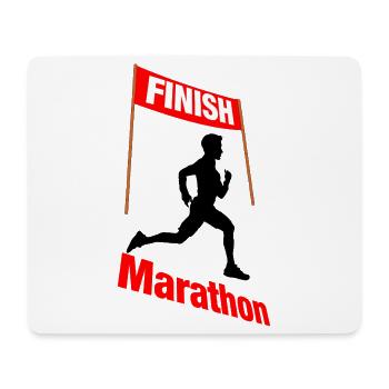 Marathon Finish Runner – Victory - Mouse Pad (horizontal) - white - Front
