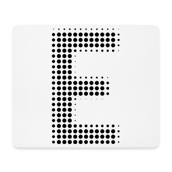 Buchstabe E – Punktmuster Initial Design - Mousepad (Querformat) - Weiß - Vorne