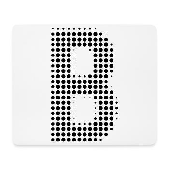 Buchstabe B – Punktmuster Initial Design - Mousepad (Querformat) - Weiß - Vorne