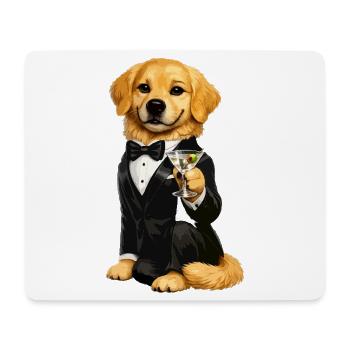 Golden Retriever James - Mouse Pad (horizontal) - white - Front