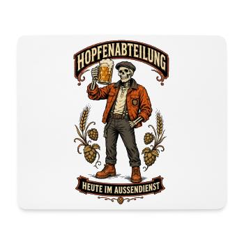 Hopfenabteilung Aussendienst Shirt - Mousepad (Querformat) - Weiß - Vorne