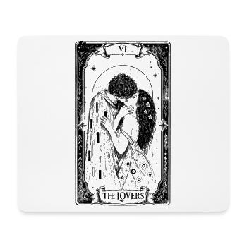The Lovers – Le Baiser Gothic Tarot Card - Tapis de souris (format paysage) - blanc - Devant