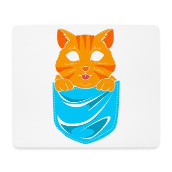 Chat tigré - Tapis de souris (format paysage) - blanc - Devant