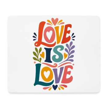 Love Is Love Vintage 70s Pride Motiv CSD Parade - Mousepad (Querformat) - Weiß - Vorne