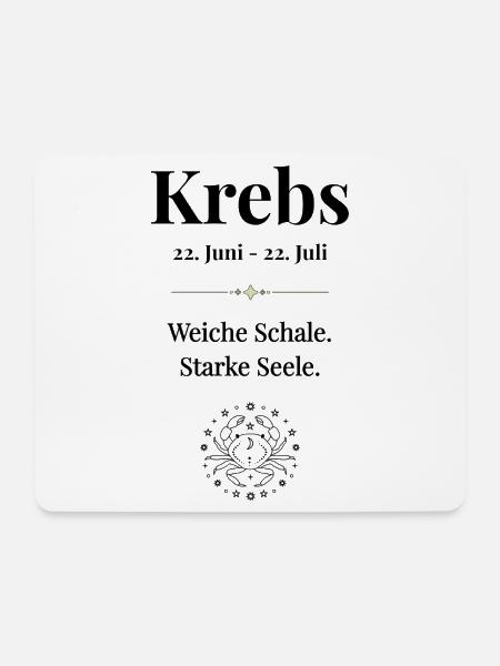 Sternzeichen Krebs - Mousepad (Querformat) - Weiß
