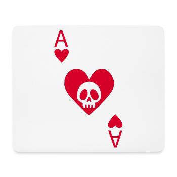 Herzschädel - Mousepad (Querformat) - Weiß - Vorne