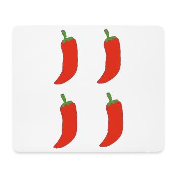 Vierfach Chili Muster - Mousepad (Querformat) - Weiß - Vorne