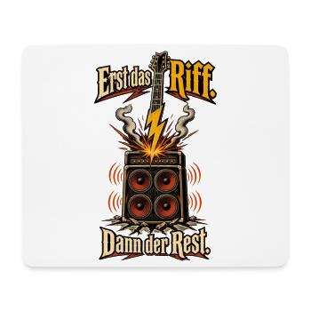Rock Musik Metal Musik Gitarrenriff Gitarrist - Mousepad (Querformat) - Weiß - Vorne