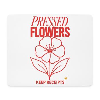 Blumen pressen – Pressed Flowers Keep Receipts - Mousepad (Querformat) - Weiß - Vorne