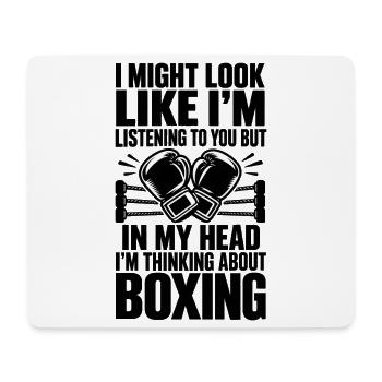 Boxer, Boxer, Liebhaber, Kampfsport, Fitness - Mousepad (Querformat) - Weiß - Vorne