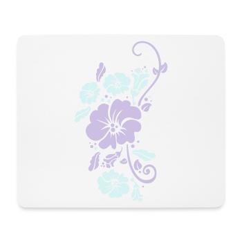 pflanzenmuster blumenmuster sommer - Mousepad (Querformat) - Weiß - Vorne