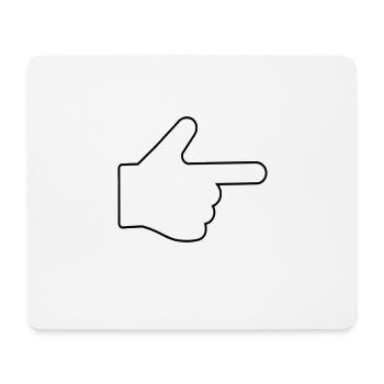 Finger right - Mouse Pad (horizontal) - white - Front