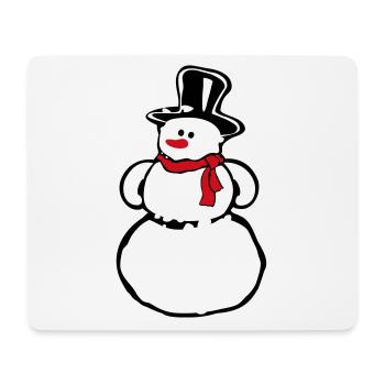 Bonhomme de neige - Tapis de souris (format paysage) - blanc - Devant