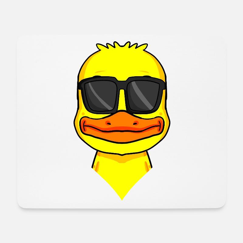 Coole Ente mit Sonnenbrille - Mousepad (Querformat) - Weiß