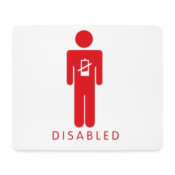Deaktivierter Batterie-Stecker - Mousepad (Querformat) - Weiß - Vorne