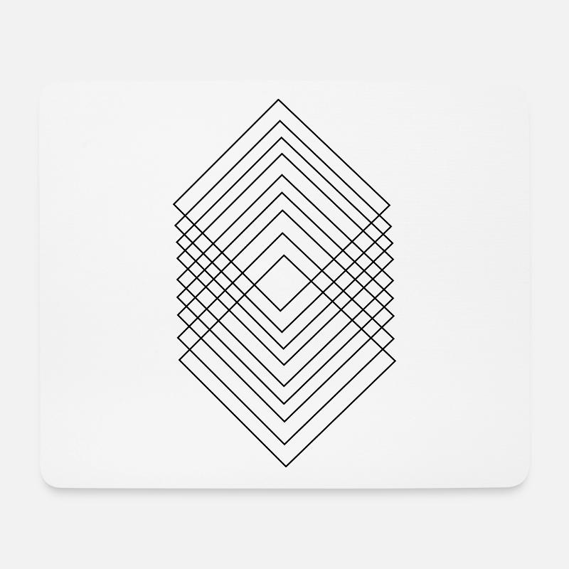 BIO GEOMETRISCH SCHLICHT SCHÖN - Mousepad (Querformat) - Weiß