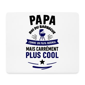 Papa roi du barbecue – idée fête des pères - Tapis de souris (format paysage) - blanc - Devant