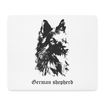 German shepherd dog - Mouse Pad (horizontal) - white - Front