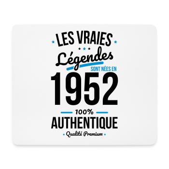 Anniversaire 70 ans - Légendes sont nées en 1952 - Tapis de souris (format paysage) - blanc - Devant