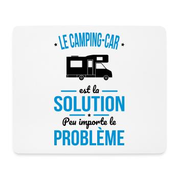 Camping-car est solution peu importe le problème - Tapis de souris (format paysage) - blanc - Devant