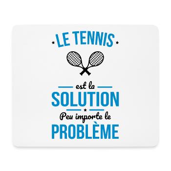 Le tennis est la solution peu importe le problème - Tapis de souris (format paysage) - blanc - Devant
