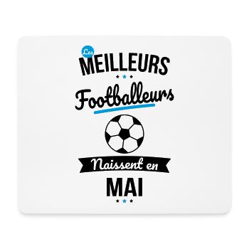 Les meilleurs footballeurs naissent en Mai - Tapis de souris (format paysage) - blanc - Devant