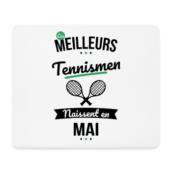 Les meilleurs tennismen naissent en Mai - Tapis de souris (format paysage) - blanc - Devant