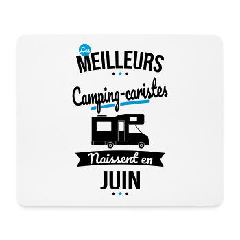 Les meilleurs camping-caristes naissent en Juin - Tapis de souris (format paysage) - blanc - Devant