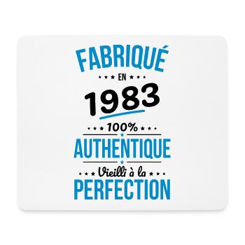 Anniversaire 40 ans - Fabriqué en 1983 - Tapis de souris (format paysage) - blanc - Devant