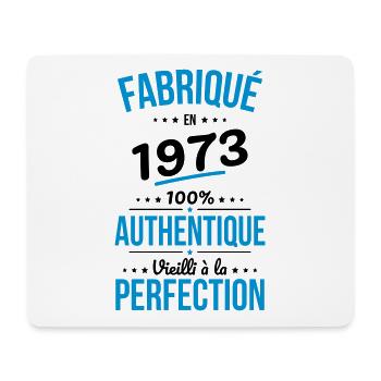 Anniversaire 50 ans - Fabriqué en 1973 - Tapis de souris (format paysage) - blanc - Devant