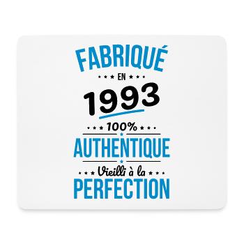 Anniversaire 30 ans - Fabriqué en 1993 - Tapis de souris (format paysage) - blanc - Devant