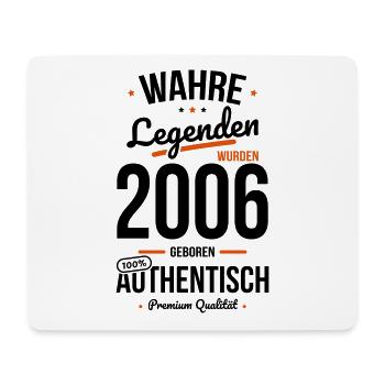 18. Geburtstag - Legenden wurden 2006 - Mousepad (Querformat) - Weiß - Vorne
