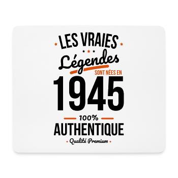 80-jähriges Jubiläum - 1945 werden Legenden geboren - Mousepad (Querformat) - Weiß - Vorne