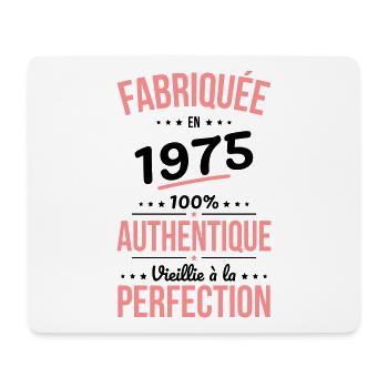 Anniversaire 50 ans - Fabriquée en 1975 - Tapis de souris (format paysage) - blanc - Devant