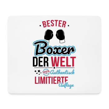 Bester Boxer der Welt - 100% Authentisch - Mousepad (Querformat) - Weiß - Vorne